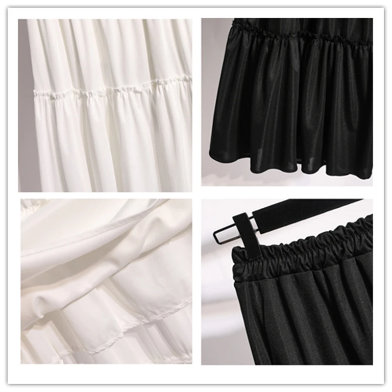 Черная Женская юбка TFETTERS Новинка лета 2021 корейские шикарные нежные однотонные