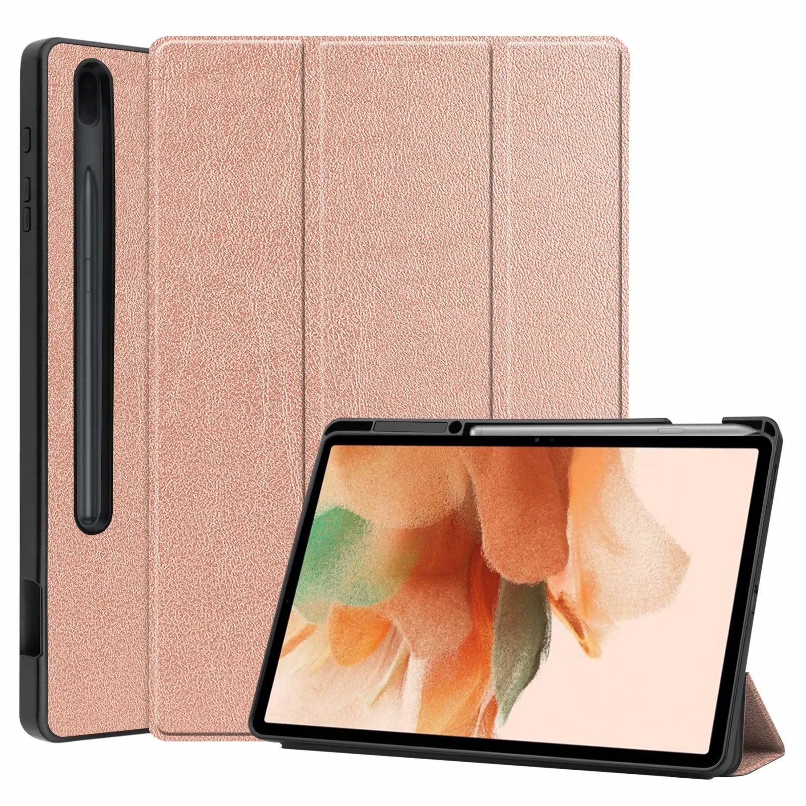 

Ultra Lightweight Tri-Fold Stand Cover with Auto Wake/Sleep Slim Case for Samsung Galaxy Tab S7 Lite SM-T730 / SM-T735