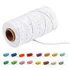 Шнур макраме из 100% хлопка, веревка для домашнего текстиля, бежевая витая цветная плетеная нить для украшения свадьбы, 2 мм