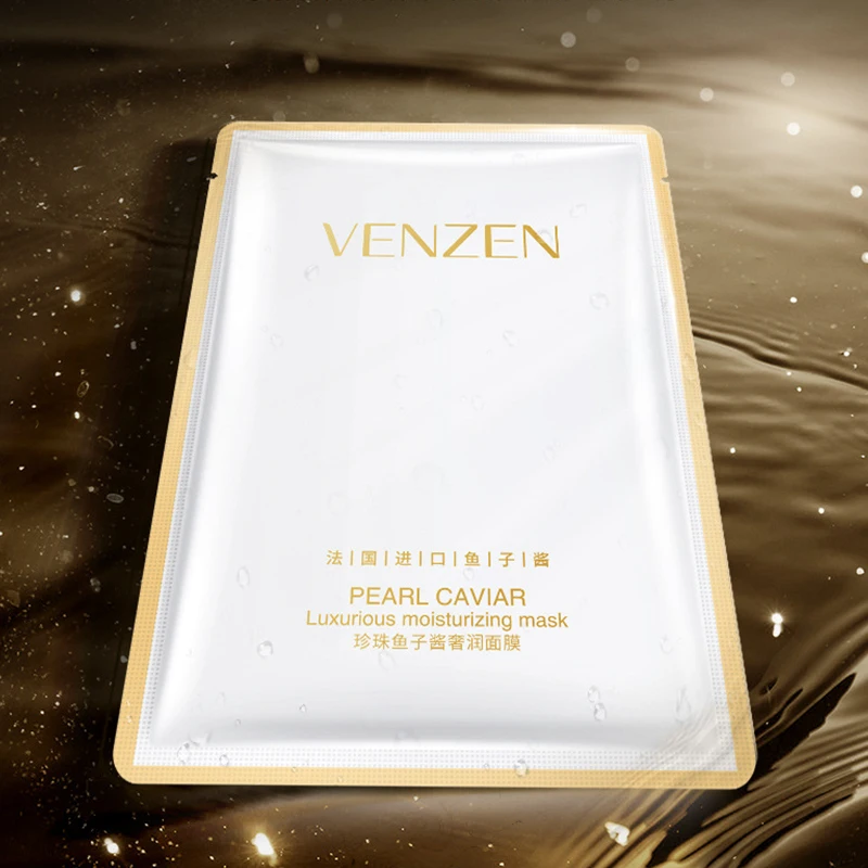 

10 Pieces Pearl Caviar Luxurious moisturizing mask Improves Dryness and Brightens Skin Color Oil-control Whitening Anti-Aging