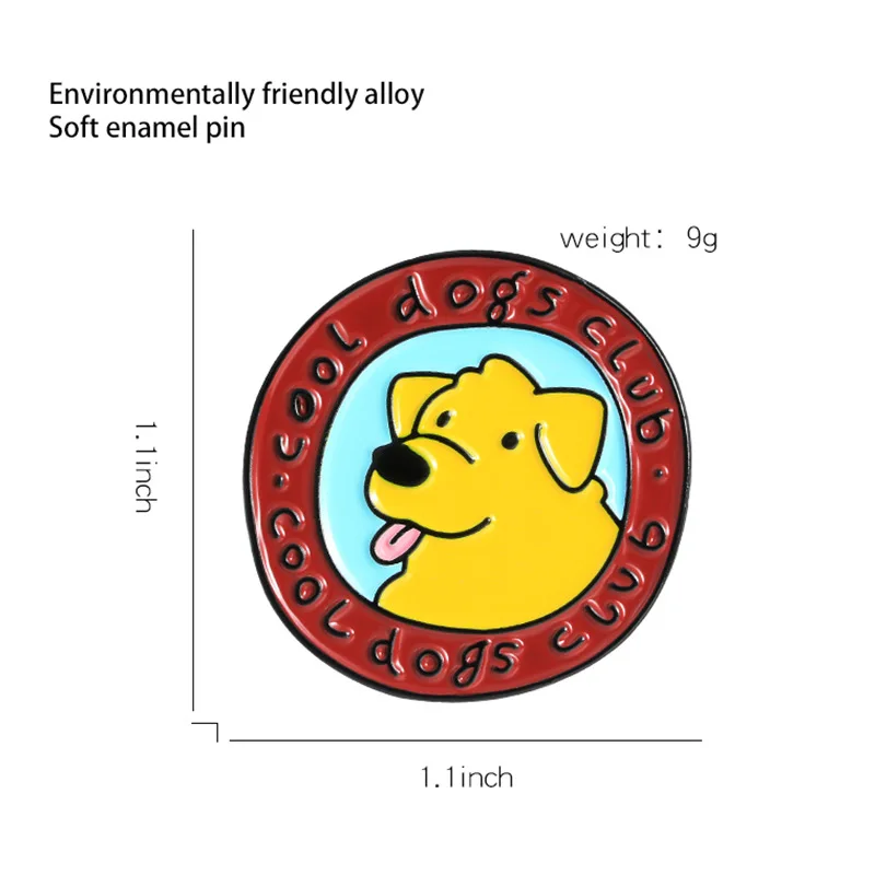 Эмалированные значки на булавке в виде собаки с надписью Cool Dogs | Украшения и