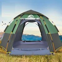 wolface outdoor camping tent double layer wateroproof family automatic tents 5 8 persons portable breathable travel hiking tent