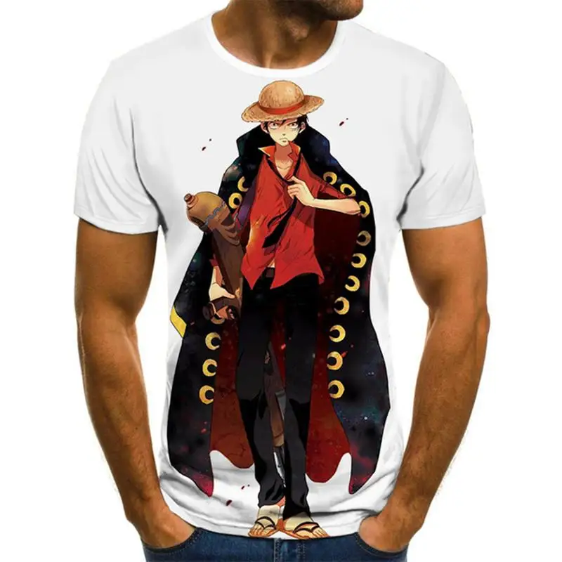 

Summer New Anime One Pieces Oversized T-Shirt For Men Fashion Comfortable Manga Graphic Men's T-Shirt Boy's Anime Top Cloth