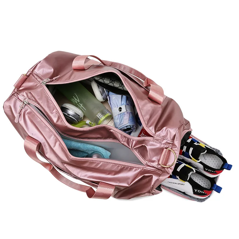 Laser Color Waterproof Large Capacity Oxford Travel Bag Unisex Fitness Gym Sports Handbag Shoulder Messenger Bag Duffle Luggage