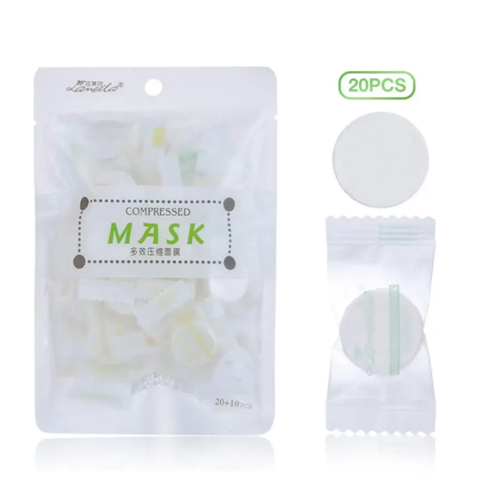 30pcs Сжатая маска для лица бумажные одноразовые маски для лица Сухая Нетканая ткань бумага s уход за кожей сжатая маска Женский инструмент для самостоятельного макияжа - Цвет: 30pcs