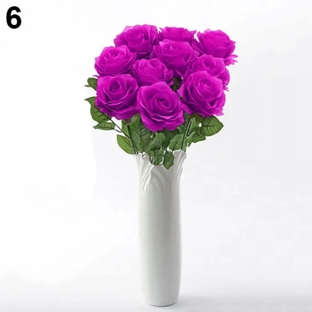 

1 Pc Artificial Flower Fake Rose Wedding Bridal Party Home Garden Decoration