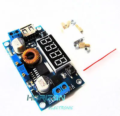 

5PCS 5A CC CV W/ USB Voltmeter LED Drive Step-down Lithium charger Power Module HOT