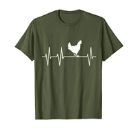 chicken heartbeat tee gift poultry farmer rooster tee t shirt