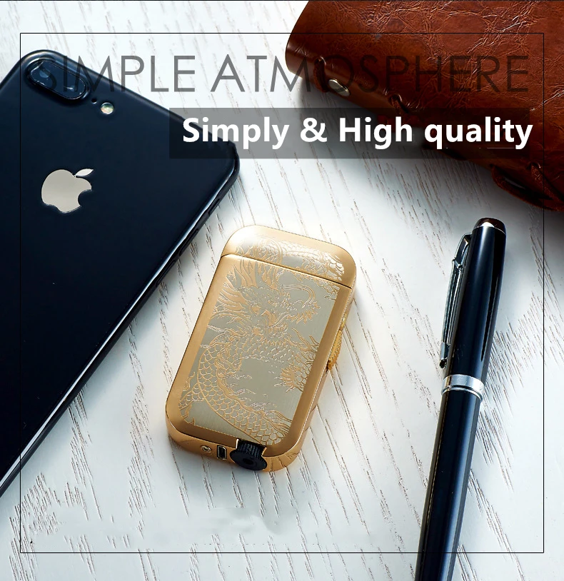 Газовая дуга 2 в 1 Зажигалка заправляемая ветрозащитная электронная USB зарядка