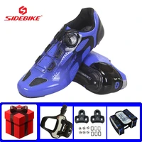 sidebike carbon cycling sneakers breathable self locking sapatilha ciclismo add pedals outdoor ultra light riding bicycle shoes