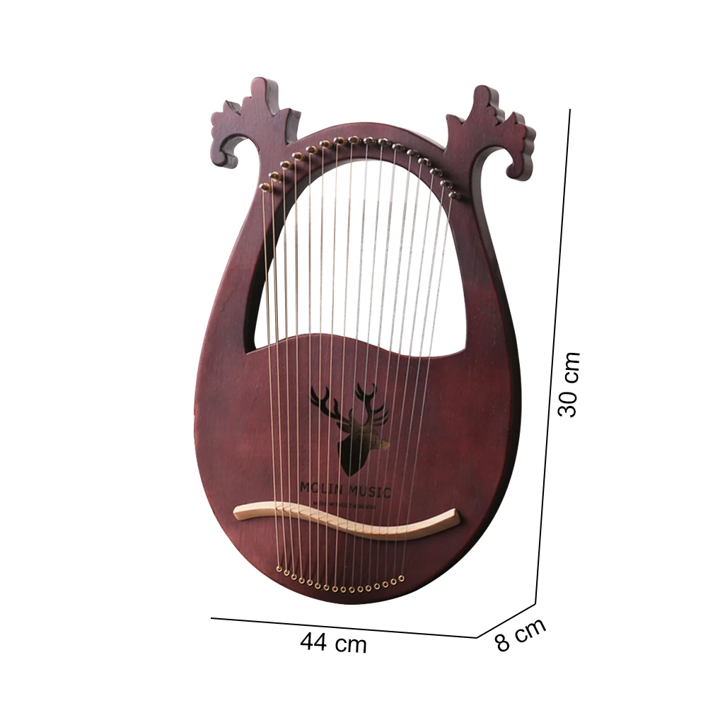 

Travel Portable For Beginner Entertainment Concave Design Lyre Harp Deer Shaped Kids Toy Solid Wood 6 Strings Gift Professional