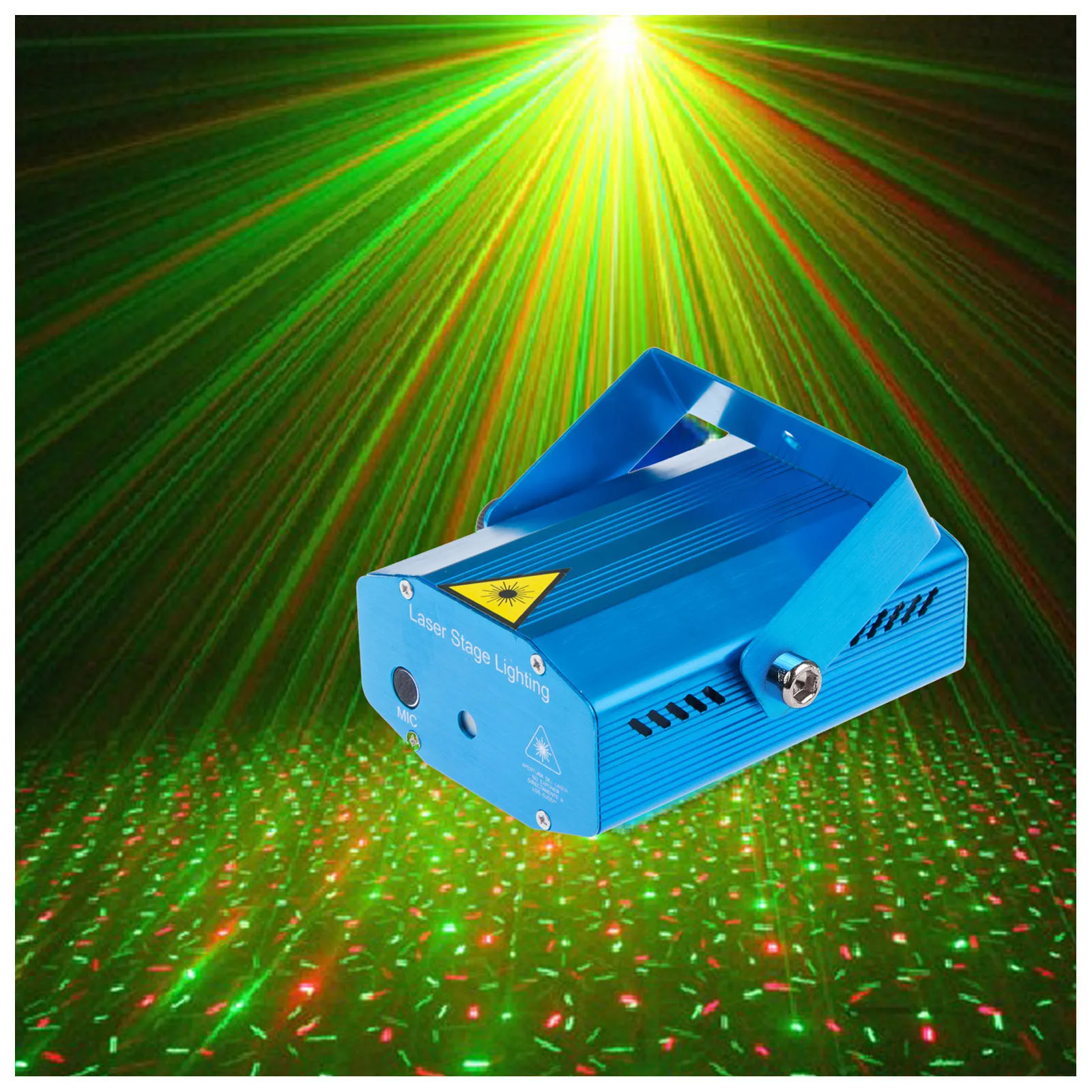 Mini LED Laser Projector Christmas Decorations Disco Light Dj Voice-Activated DJ Xmas Party Club | Лампы и освещение