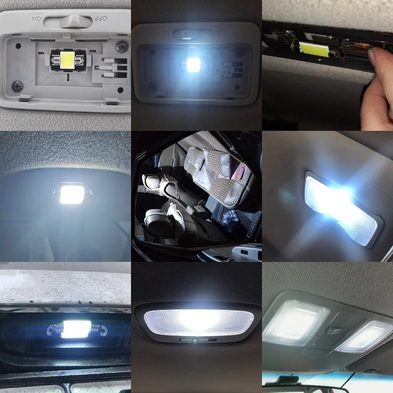 10 шт. клин-лампы типа фестон Led 31 мм 36 мм/39 мм/41 12SMD 1210/3528 smd светодиодные карты