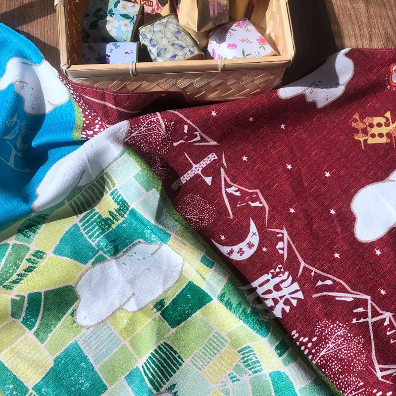 Экологичный креп-полиэстер Furoshiki 70 см 100% |