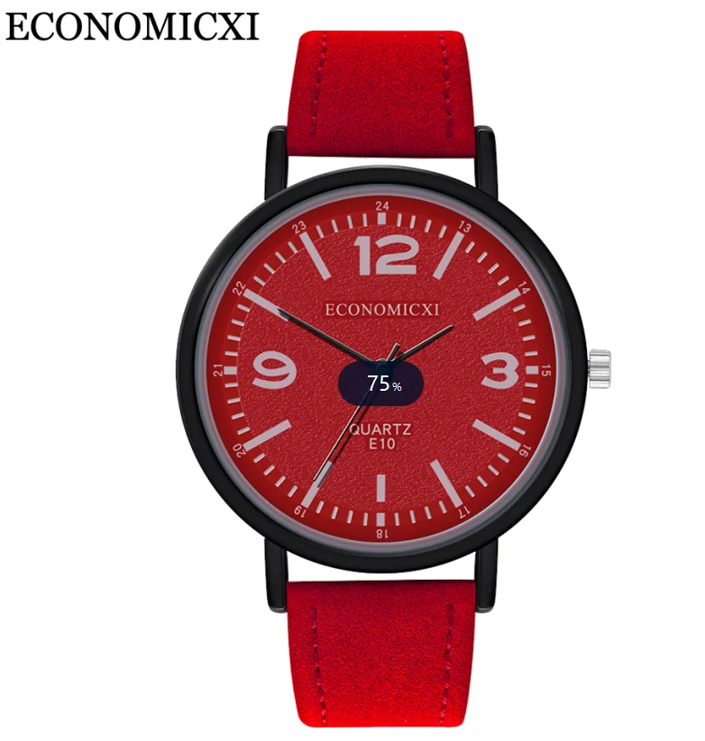 Relojes Para Mujer женские часы брендовые кварцевые женские часы Топ Роскошные наручные часы красный кожаный ремешок женские часы модное платье - Цвет: red