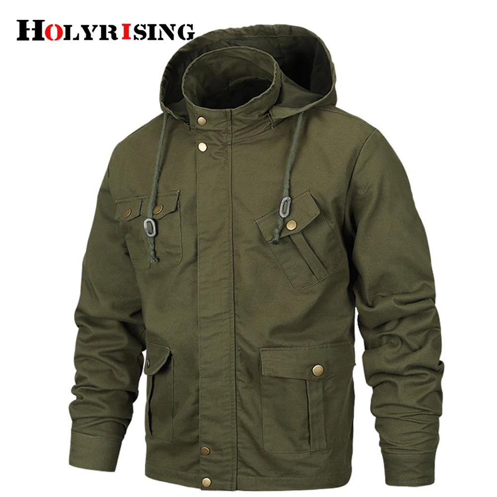 

2020 Plus Size Military Jacket Men Hooded100% Cotton Pilot Jacket Coat Army Men's Bomber Jackets Cargo Flight Jacket Male 6XL