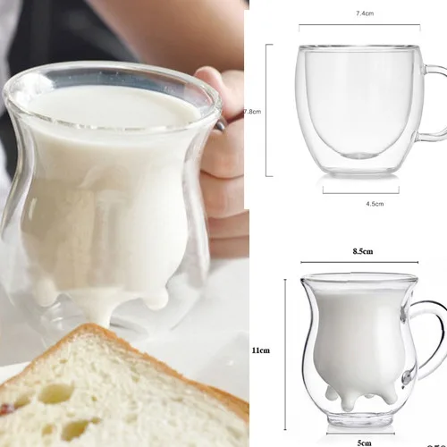 Горячая 150/250 мл Двойная Стенка Прозрачная Стекло чашку изоляции Офис Чай