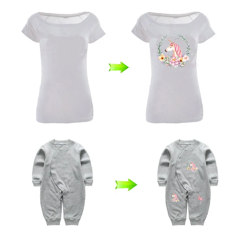 1 шт. Мультяшные Стикеры для одежды разные стили в виде единорога самодельные