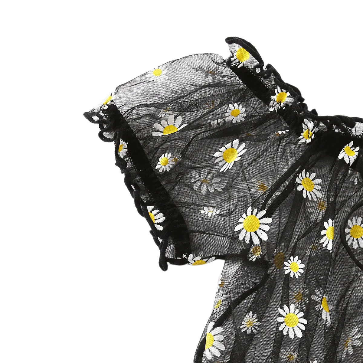 Женские привлекательные полусапожки с открытыми плечами цветочным принтом