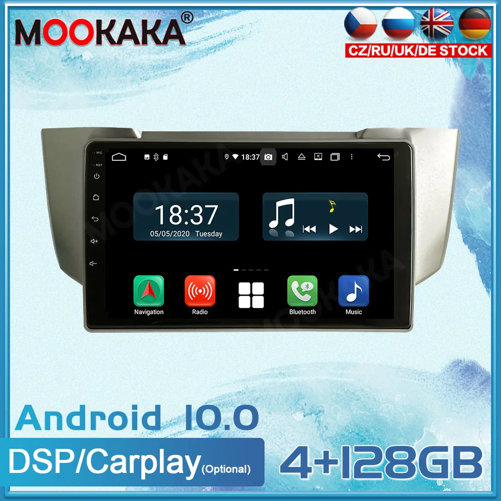 

4 + 128G Android 10,0 для Lexus RX300 2003-2010 Автомобильный мультимедийный плеер GPS навигатор Аудио стерео экран головное устройство магнитофон