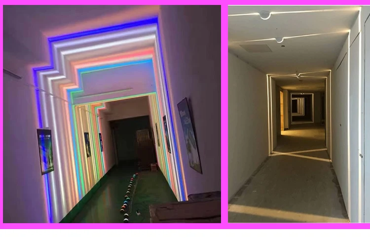 12 Вт RGB светодиодный светильник на подоконник для дверной рамы, стены, КТВ, отеля, бара, коридора, беспроводной светодиодный настенный светильник, 360 градусов, оконный светильник ing