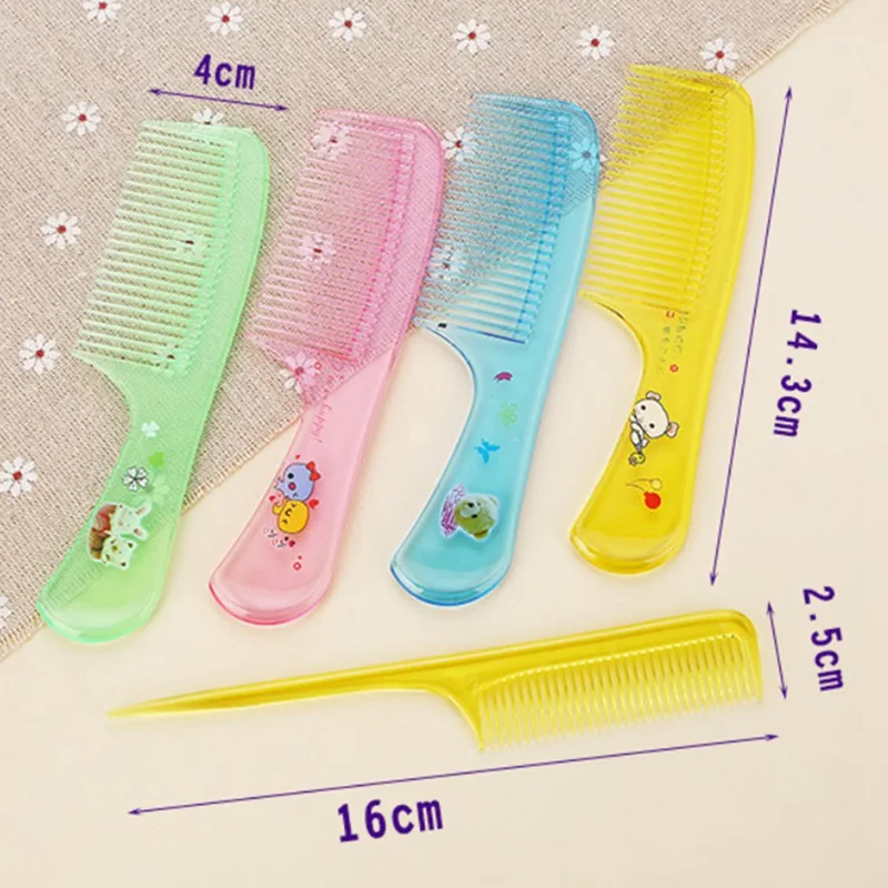 

2Pcs/Set Baby Brush Comb Cute Boy Girl Kids Gentle Soft Hair Brush Comb Set Newborn Babies Plastic Anti-static Cartoon Comb Sets