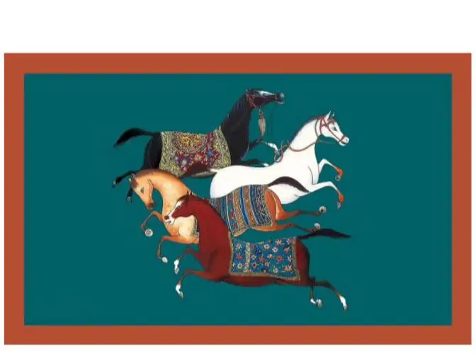 Персидское роскошное фланелевое одеяло с принтом лошади двустороннее толстое