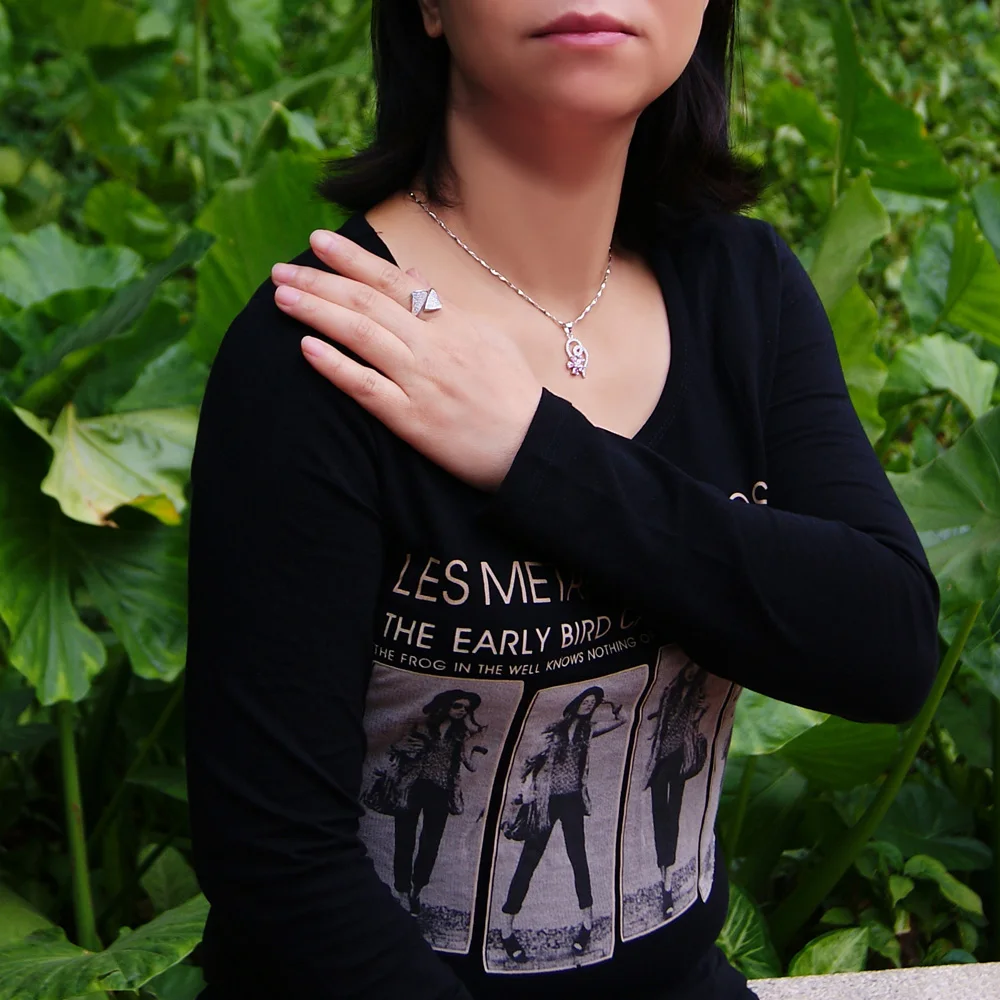 Женское кольцо на указательный палец из серебра 100% пробы | Украшения и аксессуары