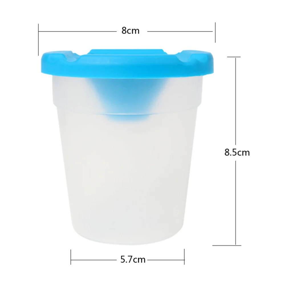 

8pcs Chalk Wash Bucket Pen Wash Cups Paint Brush Non-Spill Art Brush Pot Tool Set School Stationery Supplies