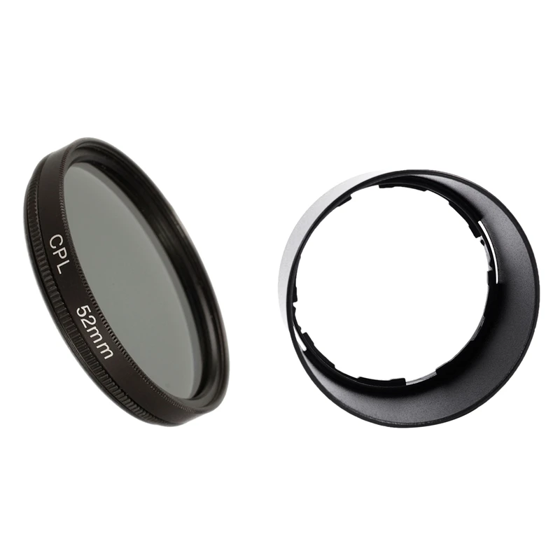1 шт. 52 мм круговой поляризационный фильтр CPL и байонетная бленда объектива для Nikon