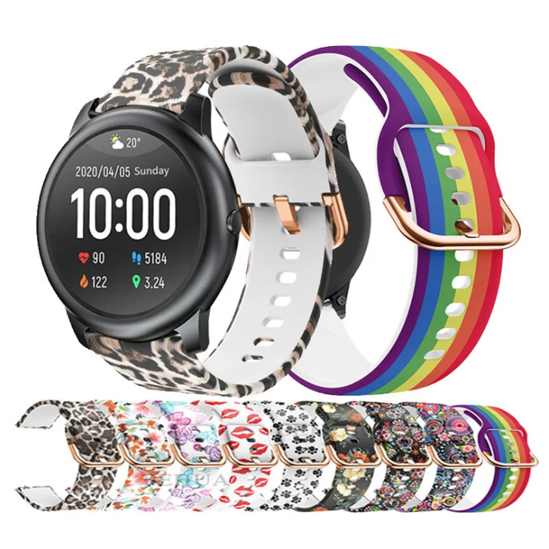 

Silicone Strap for Xiaomi Haylou Solar LS05 Smart Watch Printing Pattern Bracelet Correa for Haylou Solar LS05 watchband