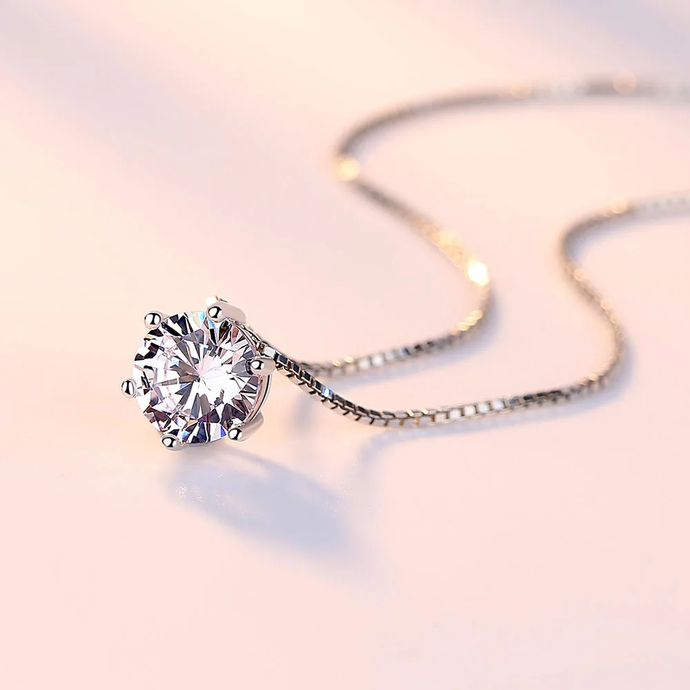 Женское Ожерелье с кулоном из серебра 925 пробы длиной 45 см | Украшения и