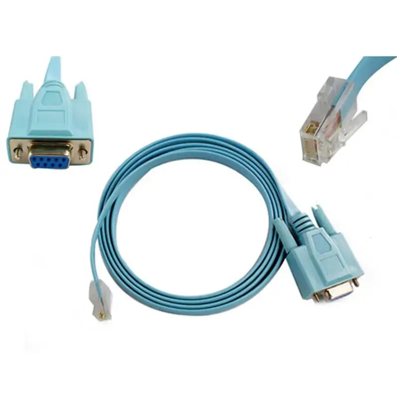

5ft RJ45 до DB9 COM порт Женский Плоский Кабель-адаптер консоль шнур для консольного маршрутизатора Cisco