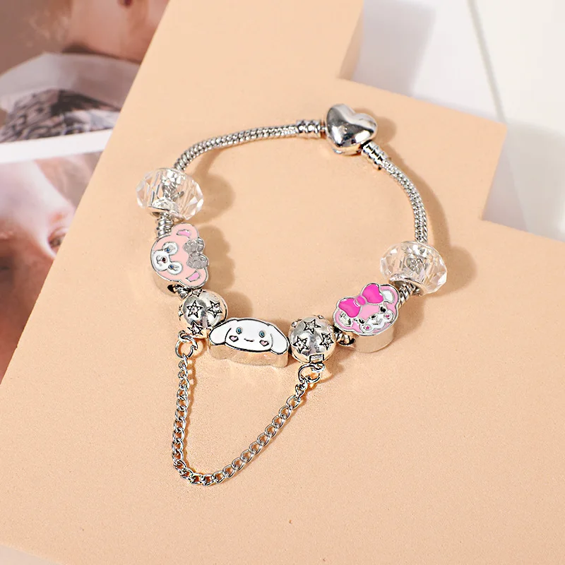 

2021The New 3D Fashion KAWAII Sanriod Anime cartoon Series Cinnamorol bracelet Jewelry Cute Girls Holiday Gift