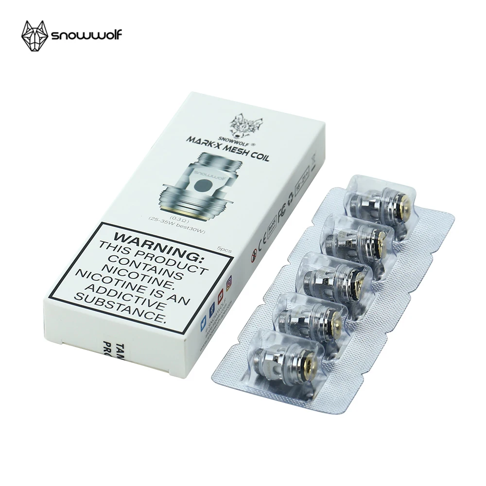 5 шт./упак. оригинальный Snowwolf Mark-х сетка Головка Катушки 0.3ohm электронная сигарета