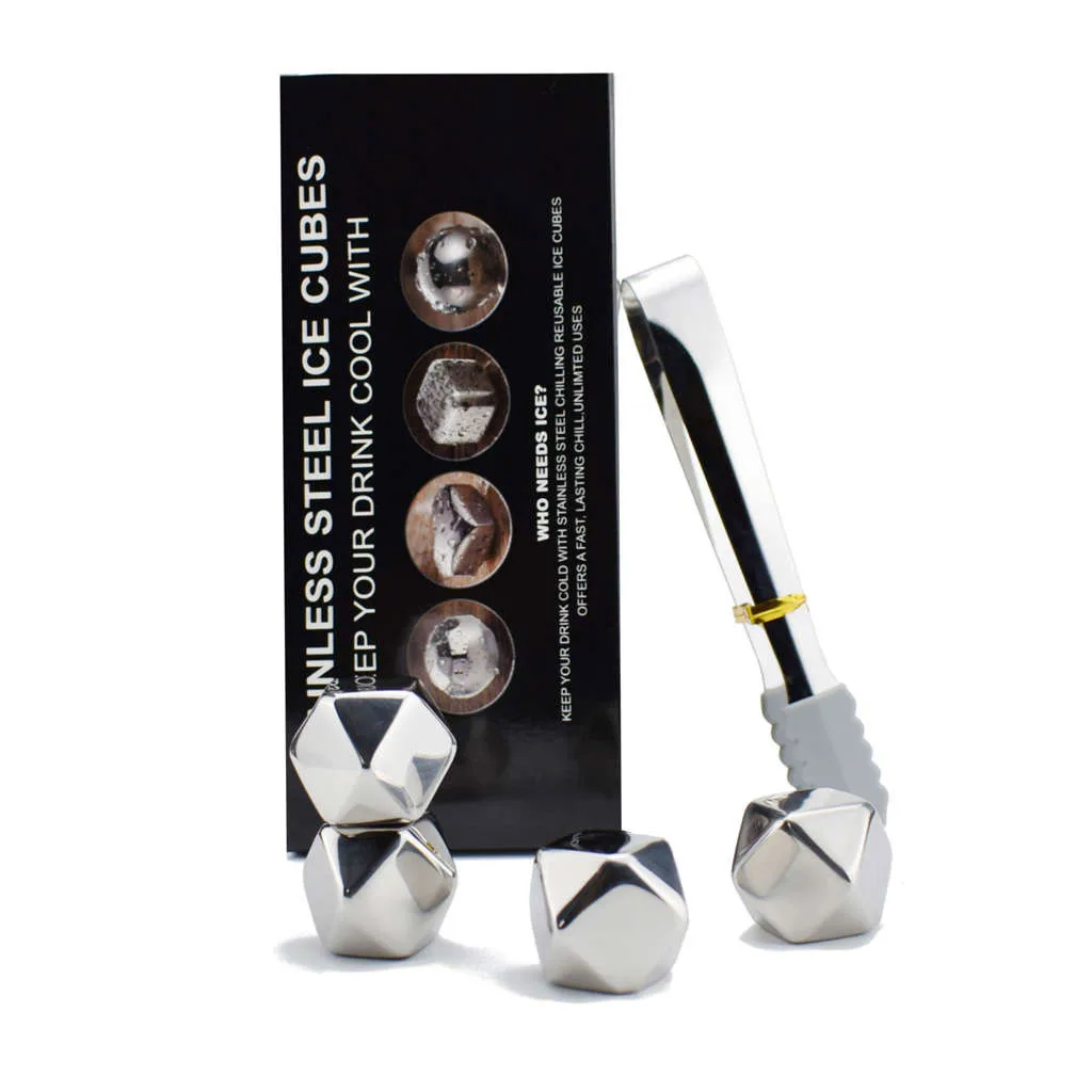 Модные кубики льда из нержавеющей стали многоразовый металлический охлаждающие