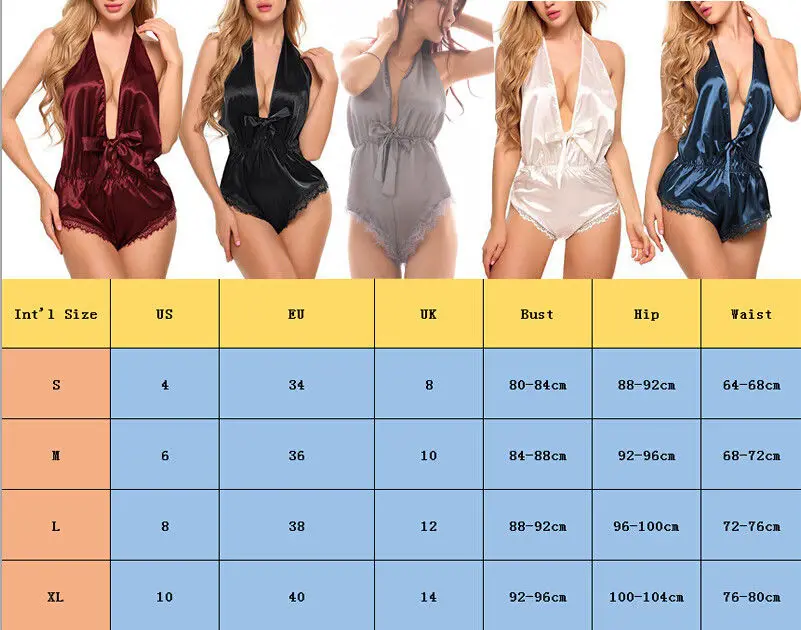 Женский сексуальная одежда для сна Нижнее белье комбинезон с открытой спиной без