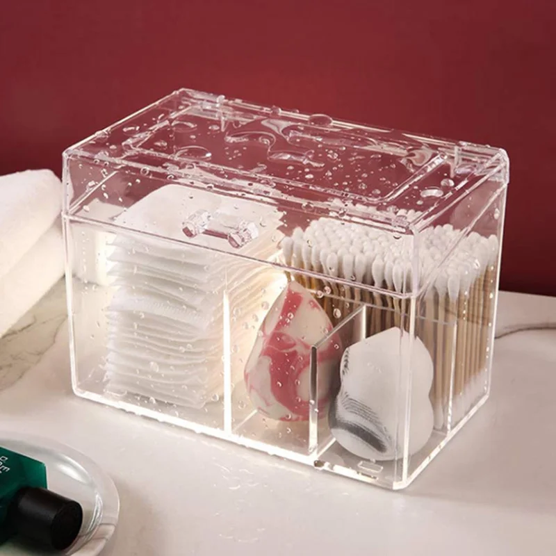 

Органайзер для ватных дисков/ватных палочек, с крышкой, водонепроницаемый, с крышкой