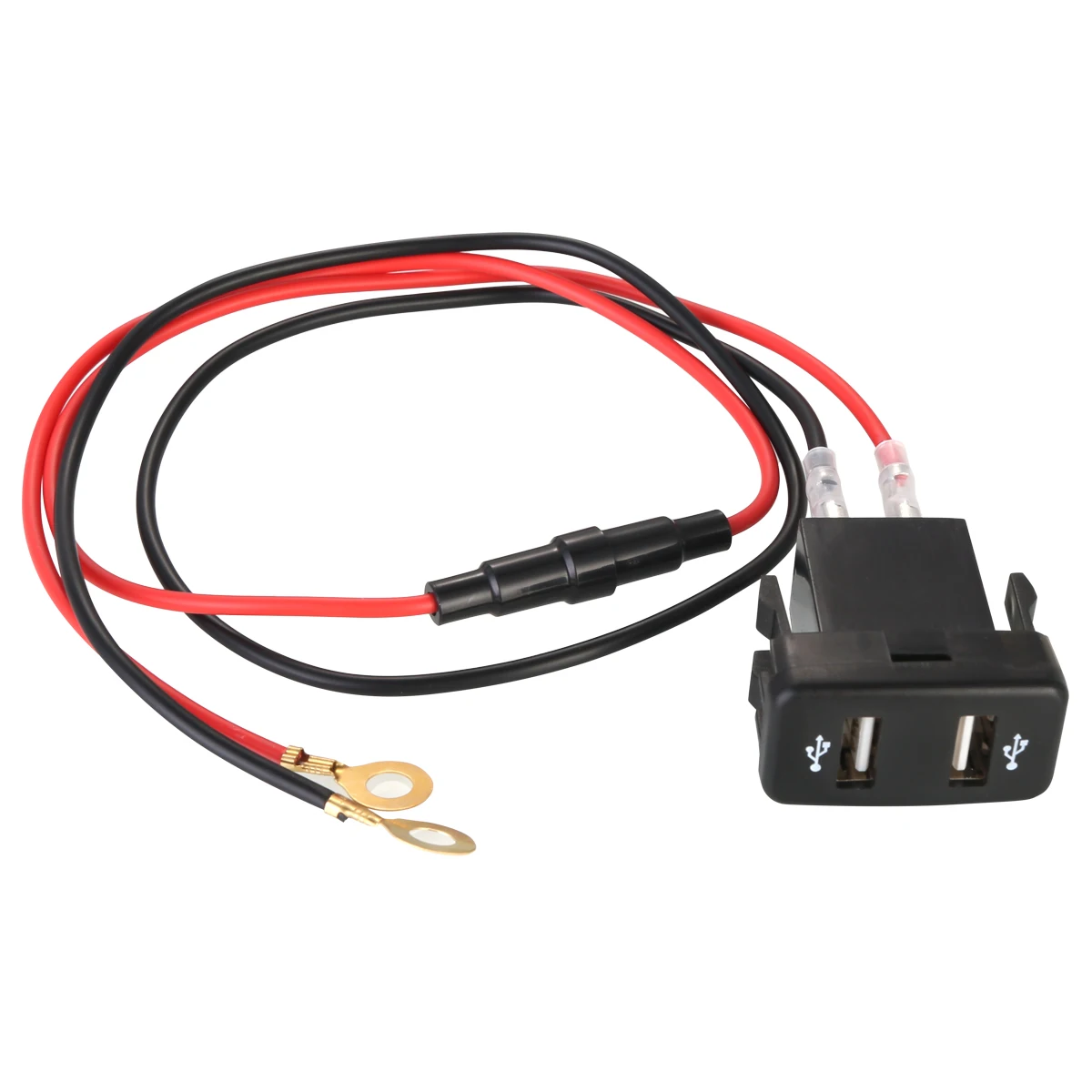 Автомобильное зарядное устройство с двумя usb-портами 12-24 В 5 4 2 А голубое