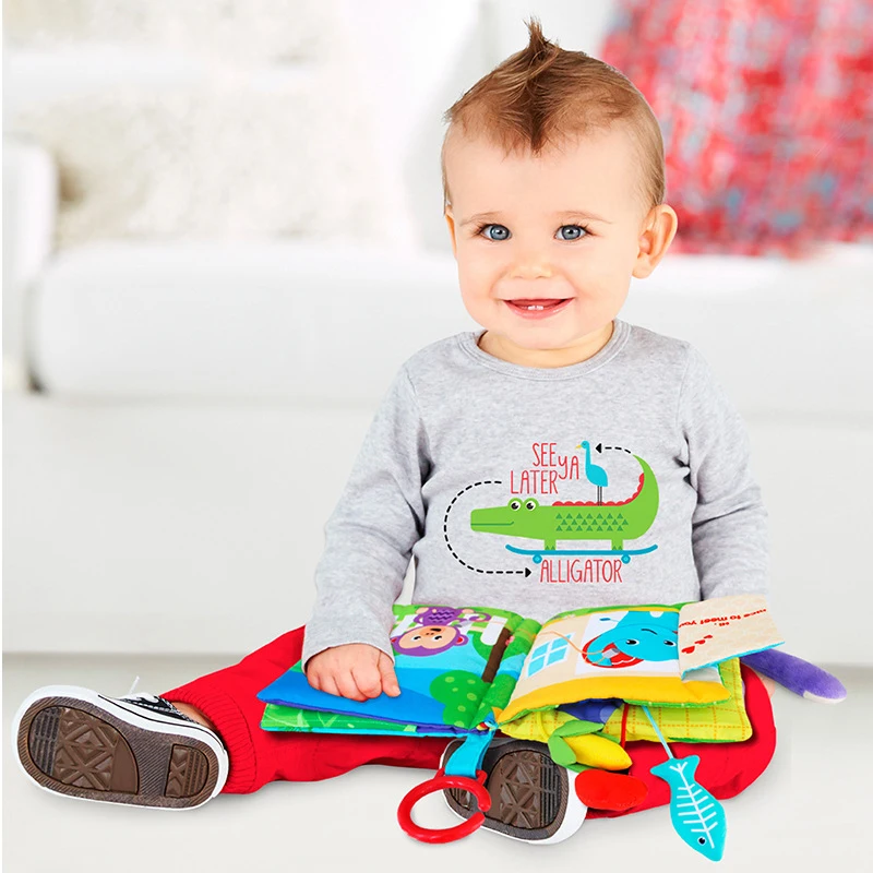 Книжка тканевая для младенцев детская развивающая игрушка храповая тетрадь