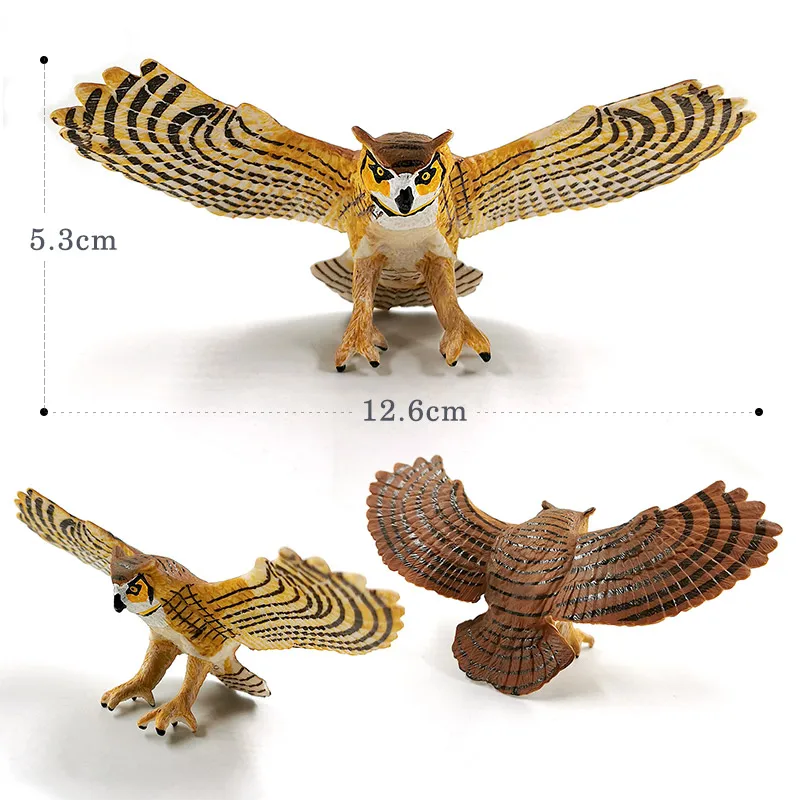 Кавайный белый журавль белоголовый Орел сова попугаи птица модель животного