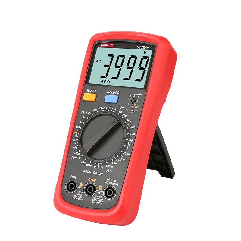 UNI-T UT39A+ цифровой мультиметр Авто Диапазон тест er обновлен от UT39A AC DC V/A Ом/температура/частота/HFE Тест