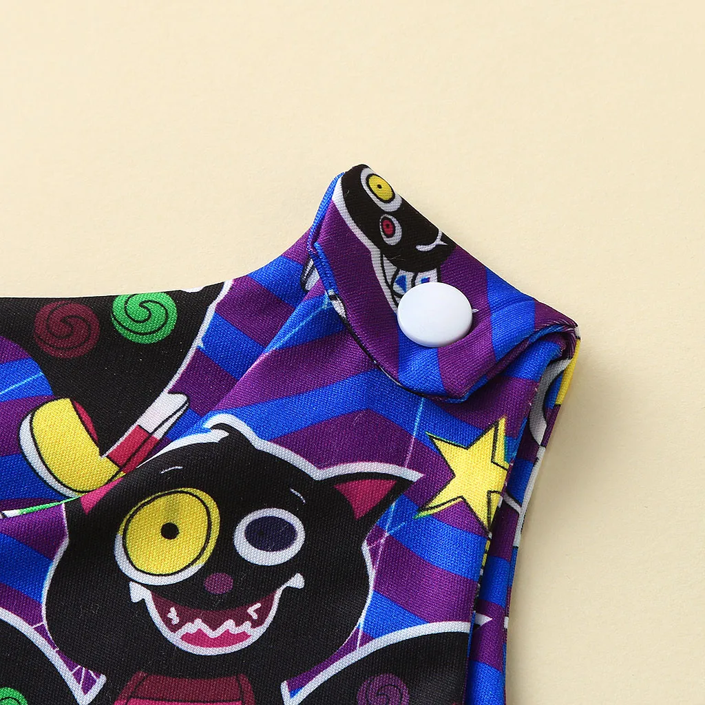 От 0 до 2 лет одежда на Хэллоуин для маленьких мальчиков и девочек без рукавов