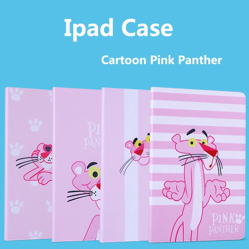 Милый розовый чехол с изображением Пантеры кошки маленькой девочки смарт-чехол