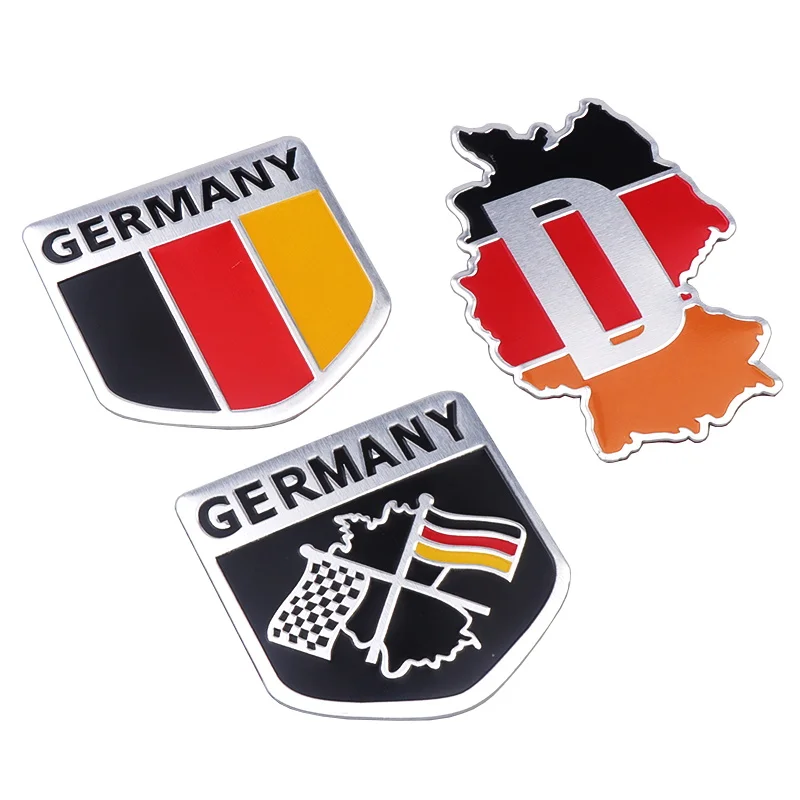 3D алюминиевый флаг Германии автомобильная наклейка Эмблема для BMW Audi Buick Chevrolet Cruze
