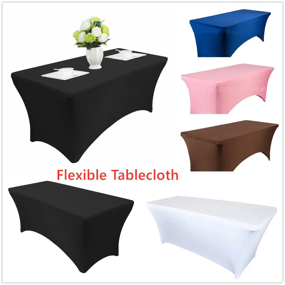 

Rectangular Tablecloth Wedding Tablecloth Party Supplies Elastic Table Cover Table Cover Tablecloth Flexible Tablecloth