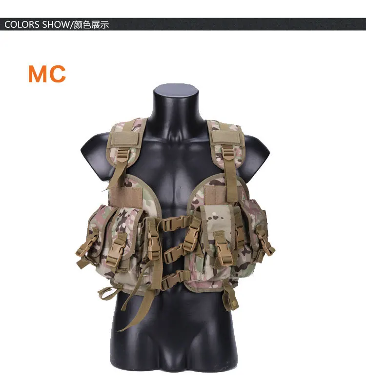 

Tactical Molle Vest With Mag Pouch Military Assault Plate Carrier Ammo Chest Rig Hunting Vest