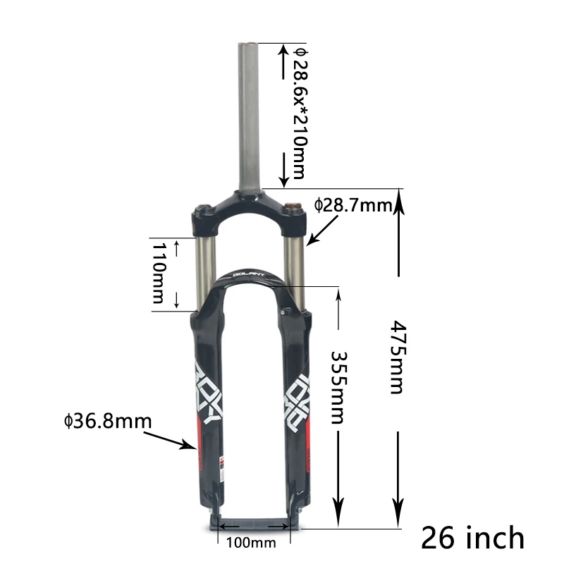 BOLANY Велосипедная вилка 26/27.5/29er MTB из алюминиевого сплава механическая подвеска