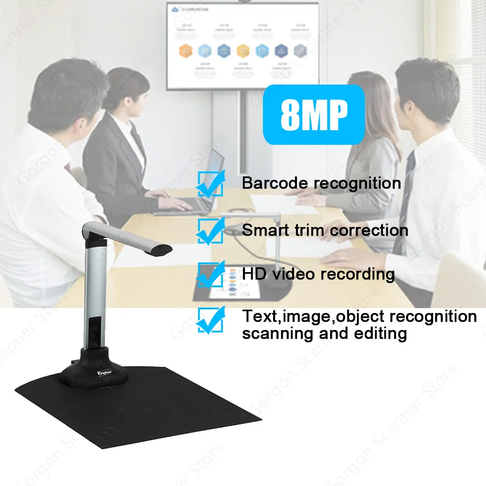 Портативный сканер A3 8 мегапикселей для документов и книг встроенная