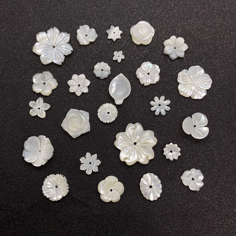 

Charm Natural Necklace Bracelet Pendant Jewelry Accessories Freshwater Shell Flower Hand-made Flower Shape Wholesale 8--18mm